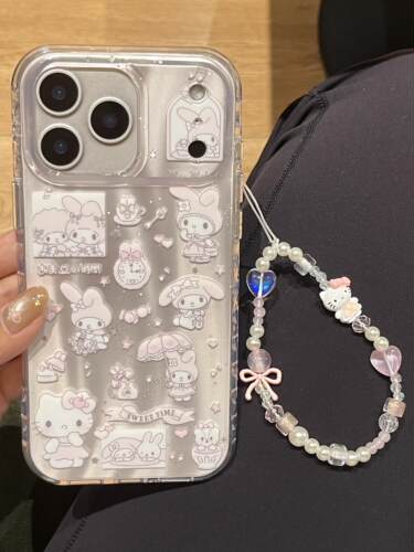 ins可爱卡通美kt猫插画适用苹果17手机壳iPhone17promax新款17Pro女款15苹果14pm防摔套16Pro苹果13双层