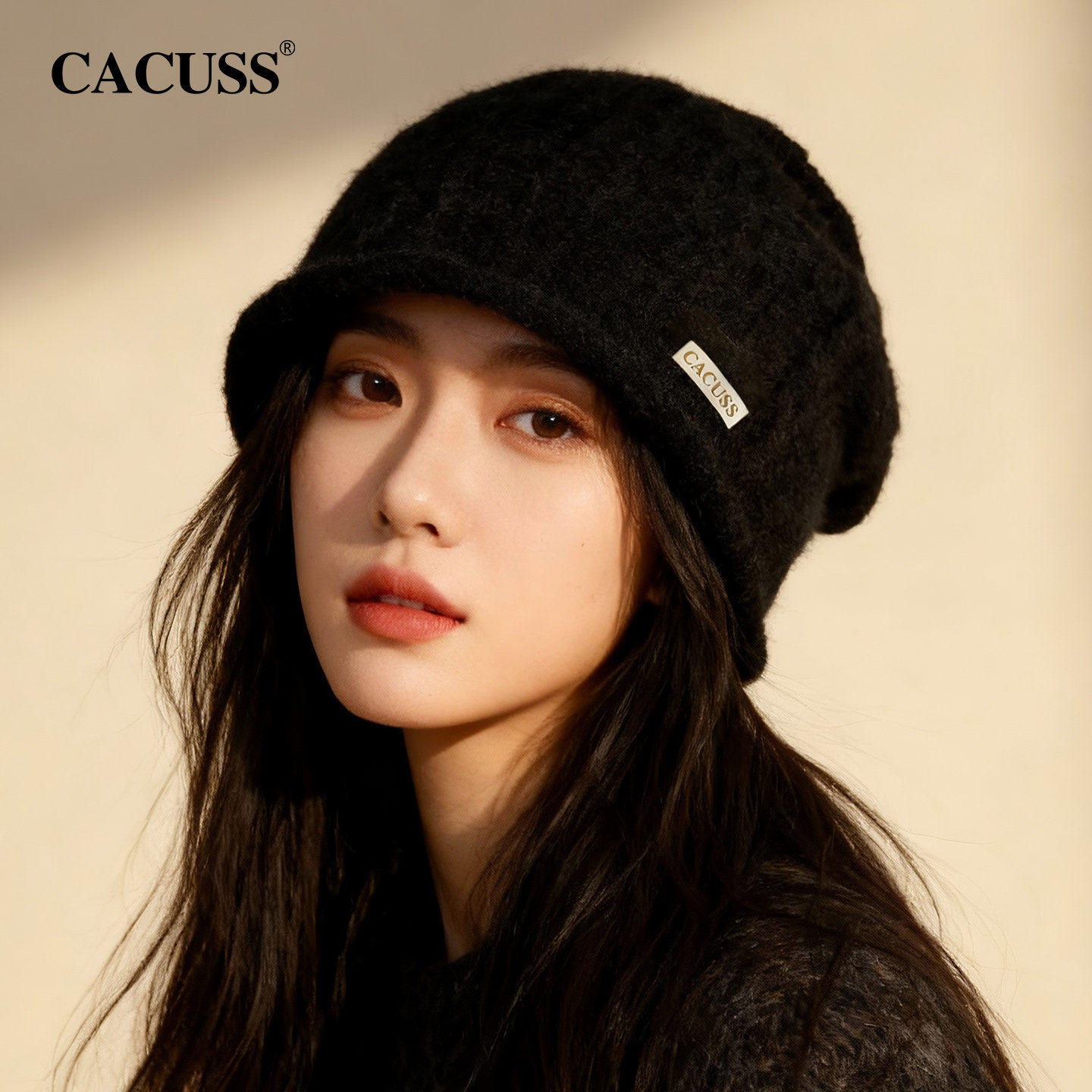 CACUSS护耳麻花堆堆帽子女冬季时尚显脸小含羊毛针织帽保暖毛线帽,服饰配件/皮带/帽子/围巾,帽子,淘宝优惠券,粉丝福利购,淘宝优惠卷