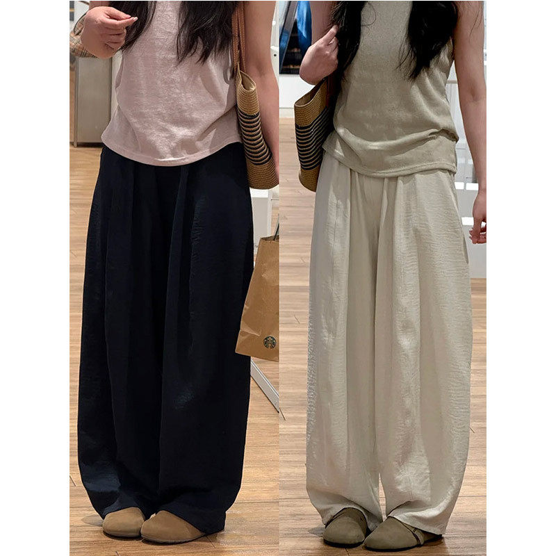 韩系夏季2026新款减龄百搭套装女休闲高级感短袖阔腿裤时尚两件套