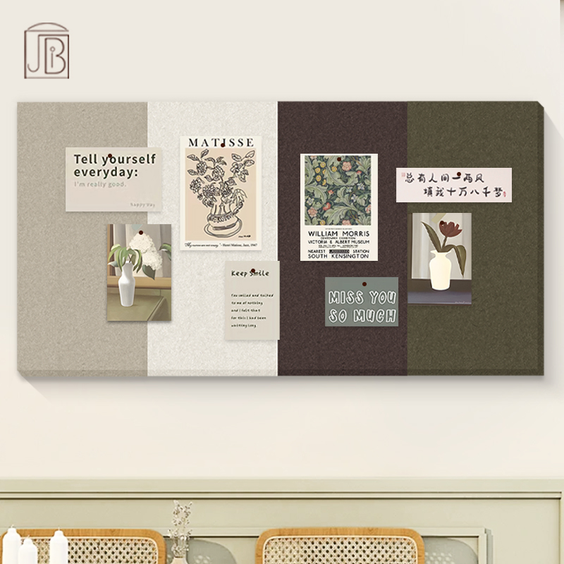 珈伴入户玄关简约免打孔毛毡挂画