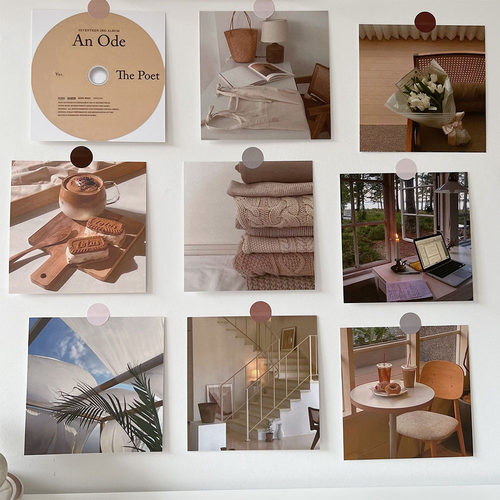 ins法式复古风墙贴卡片墙面装饰