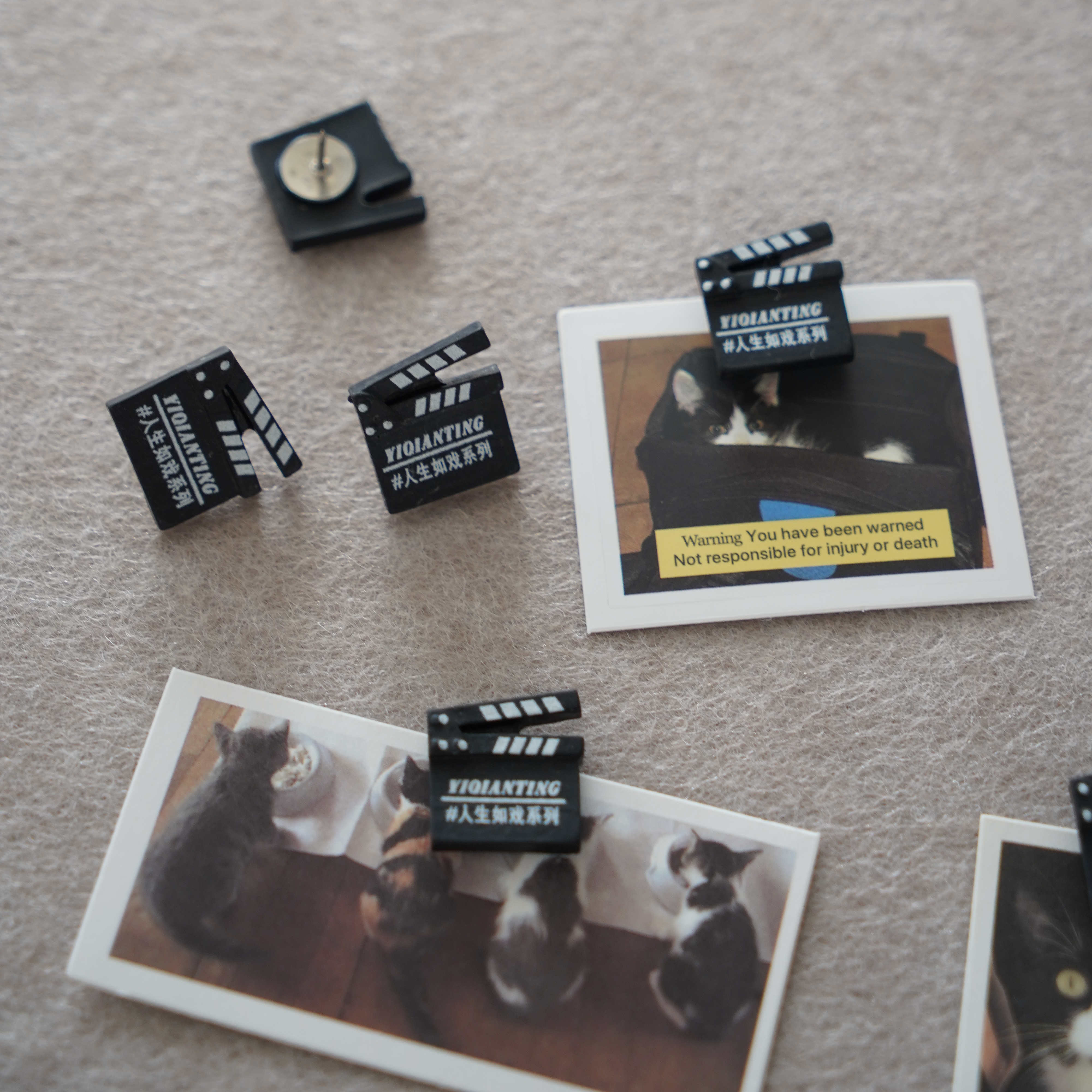 创意设计电影拍板造型图钉