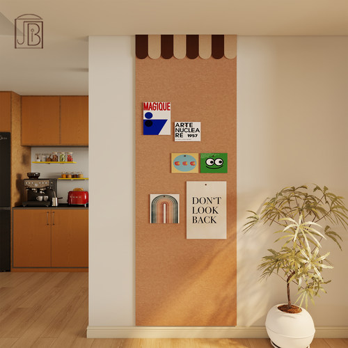 中古风毛毡护墙板卧室背景墙装饰墙贴3d立体免打孔创意照片留言板