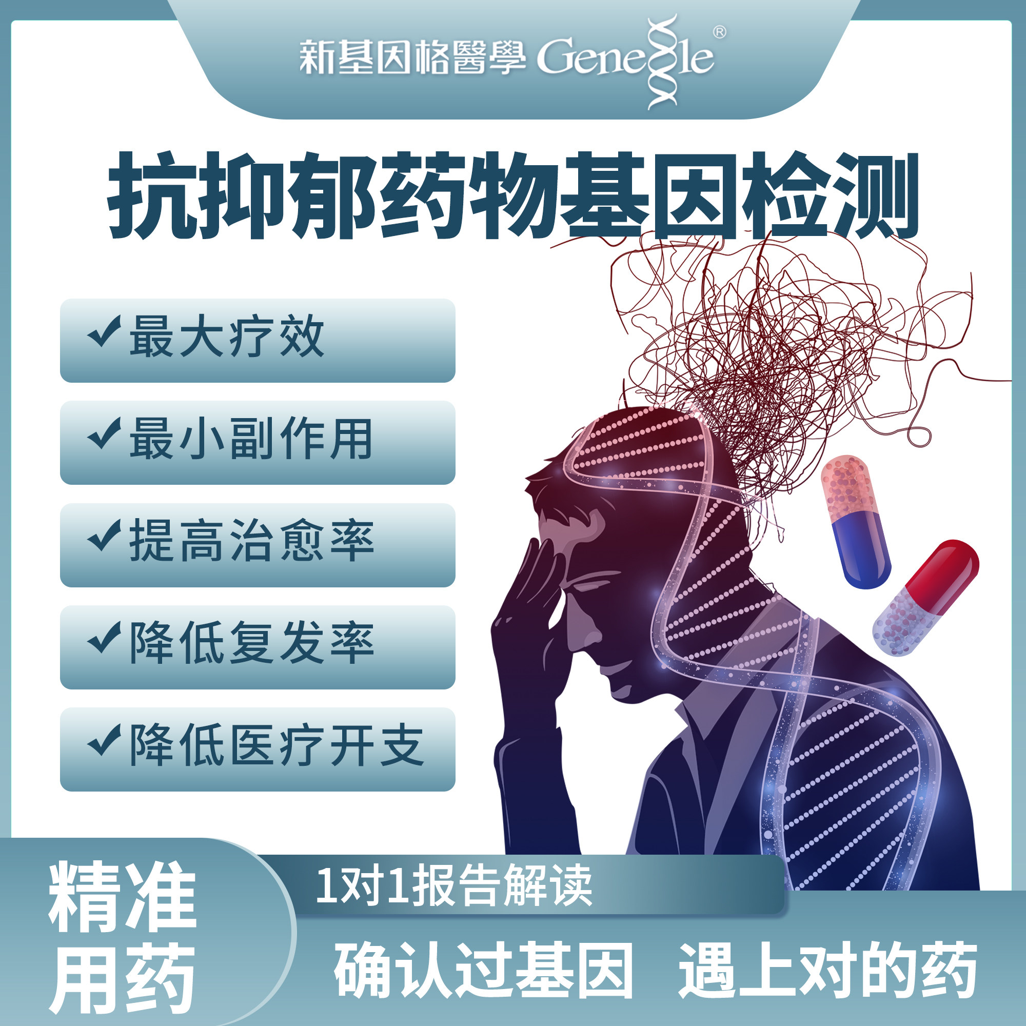 抗抑郁症药物基因检测  精神类疾病精准个体化用药指导