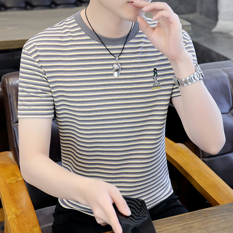 高端短袖T恤男纯棉透气舒适