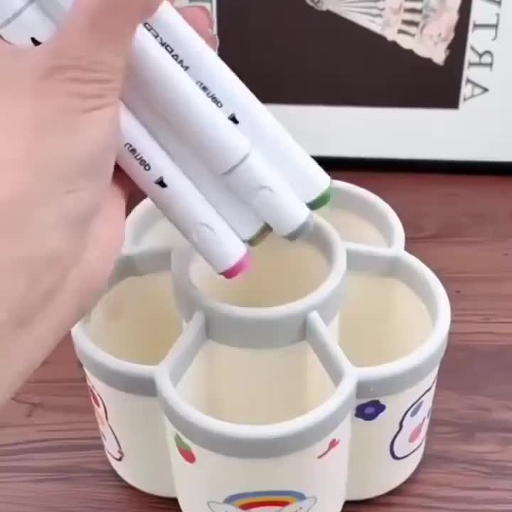旋转笔筒多功能大容量桌