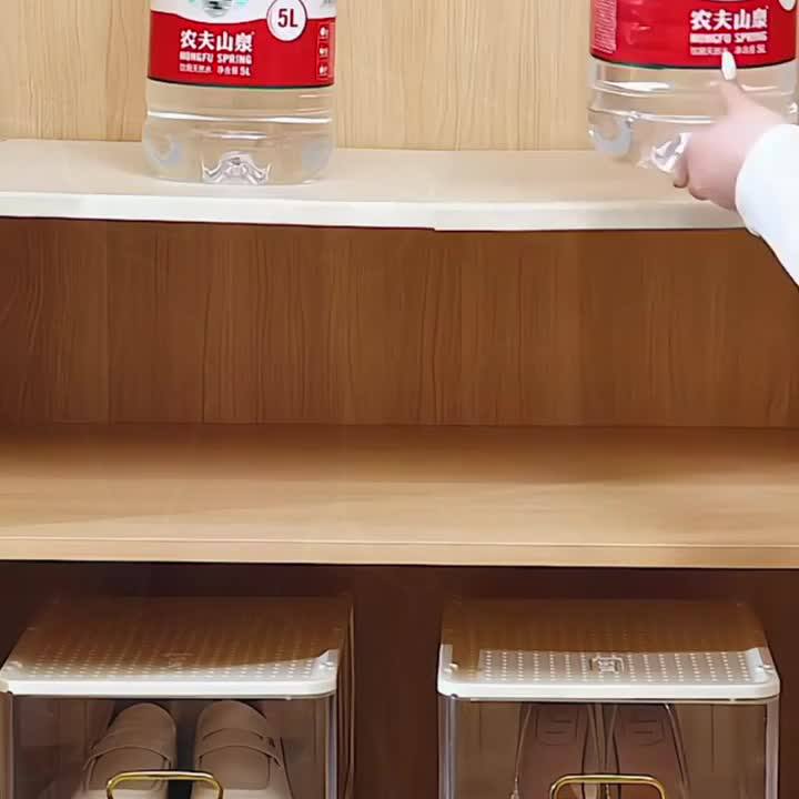 可伸缩衣柜隔板免打孔层