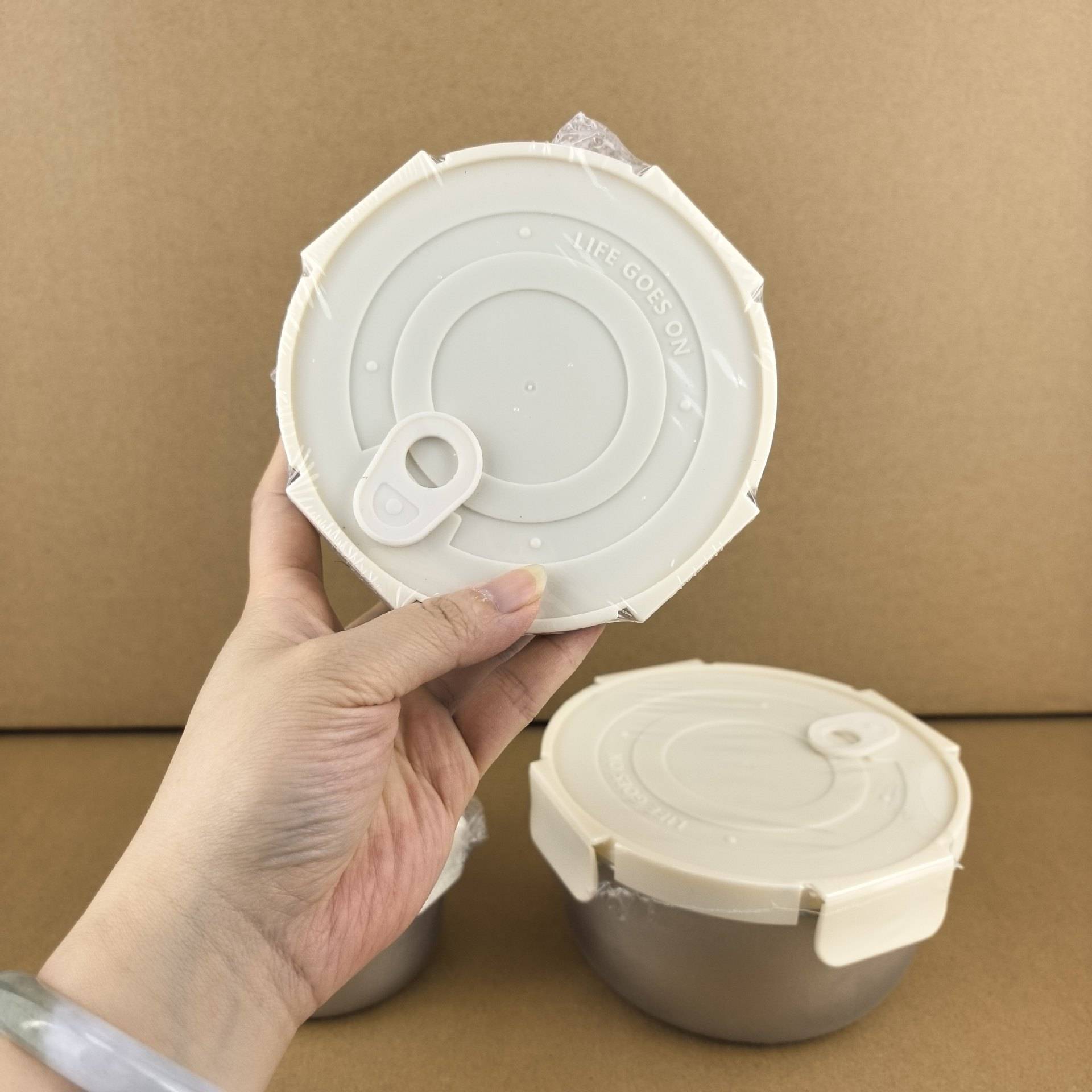 纯钛保鲜盒微波炉加热饭盒野营餐盒家用抗菌冰箱密封盒带饭便当盒