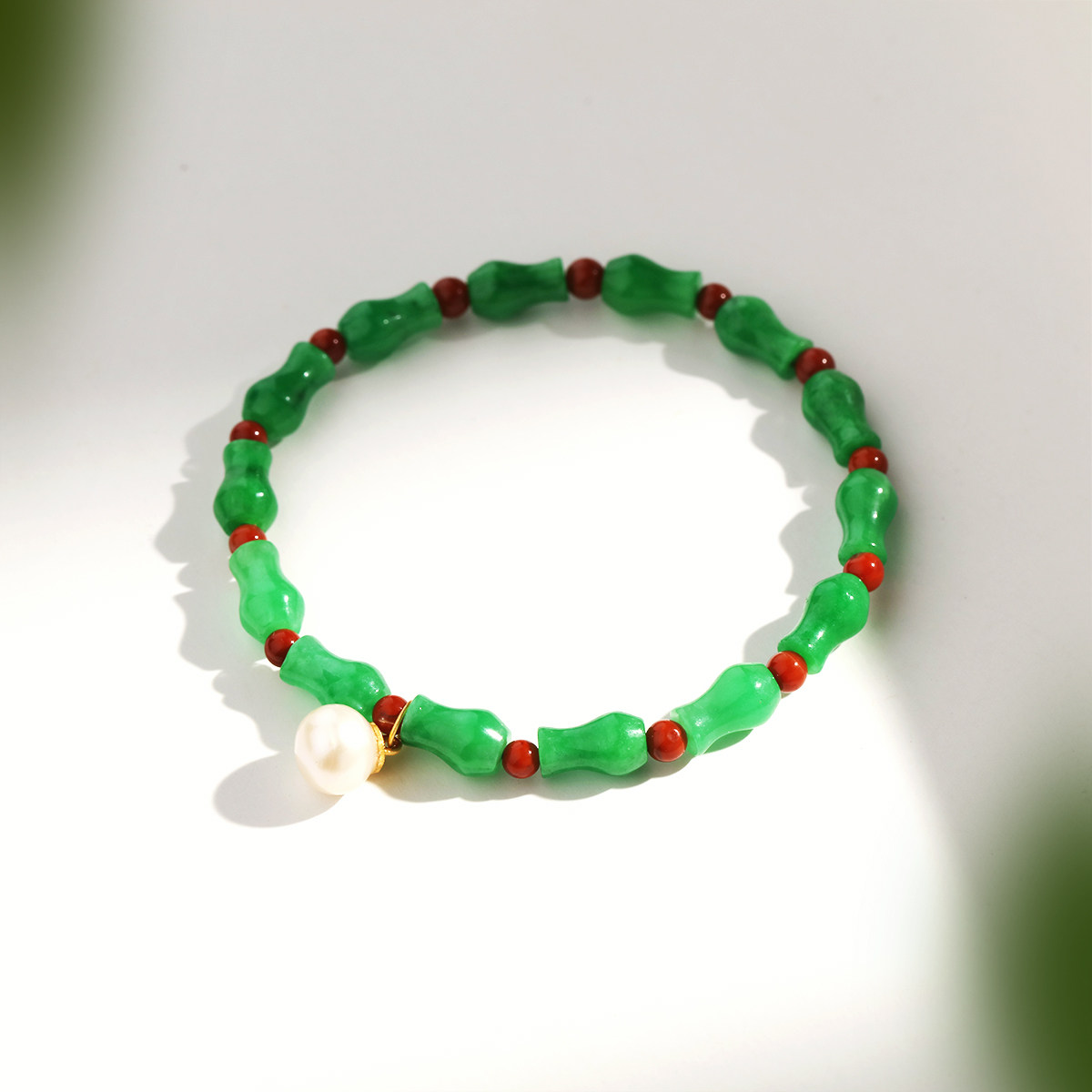 【青荷】翡翠珍珠玛瑙手链qt23sl10021j