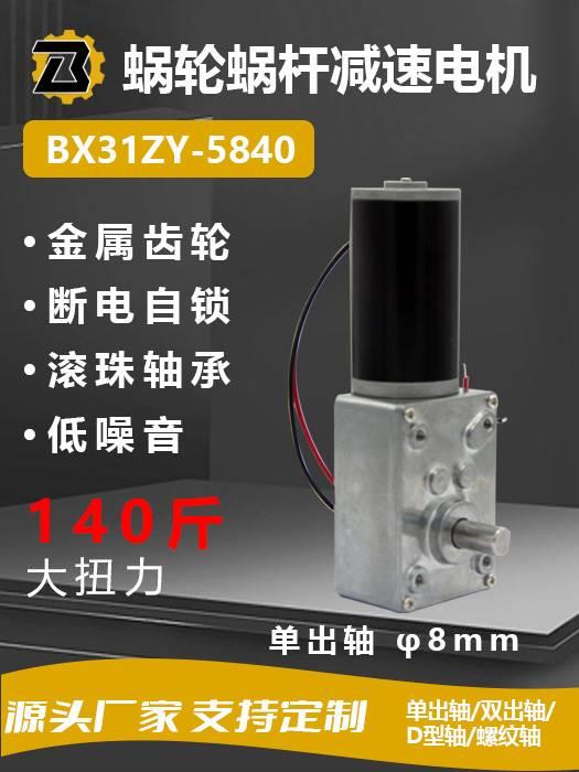 5840-31ZY减速电机直机流轮马达电自锁断蜗轮1BAYCIN2v24齿电动调