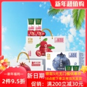 汇源100%蓝莓汁石榴复合果汁200ml 6盒浓缩果蔬汁老人儿童饮品