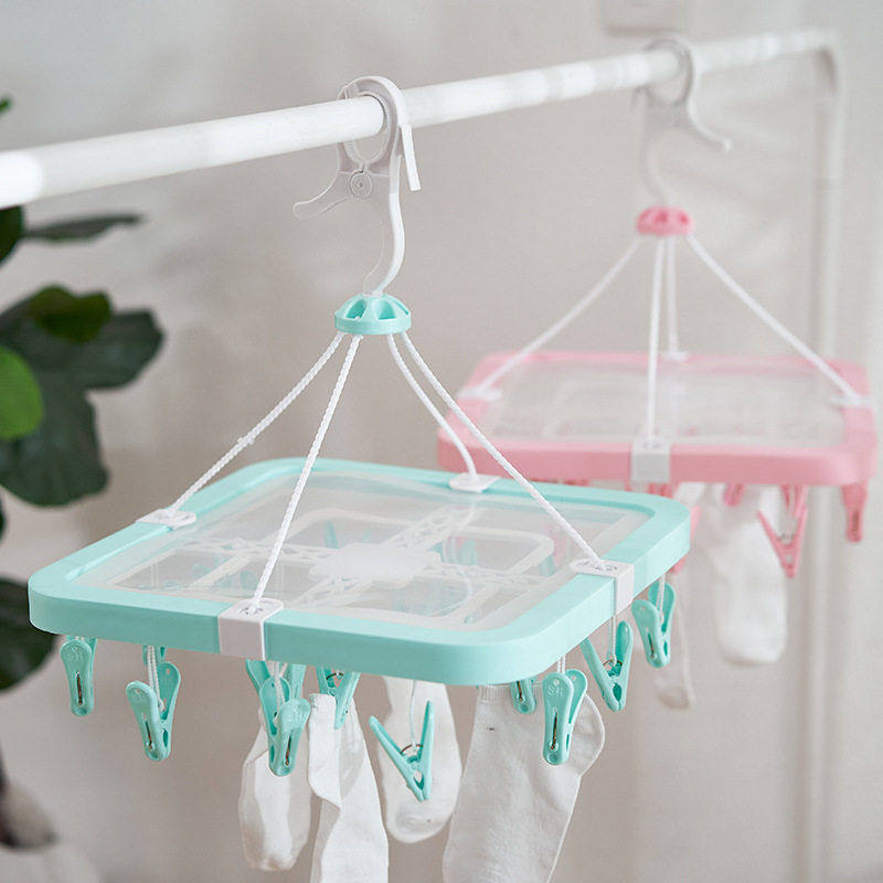 三和20夹方形晒架创意防尘板防风衣架晾晒袜夹挂内衣裤多夹子架,家装主材,固定式晾衣架,淘宝优惠券,粉丝福利购,淘宝优惠卷