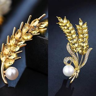 麦穗胸针高级感气质轻奢小香风胸花防走光衣服配饰品直接厂家