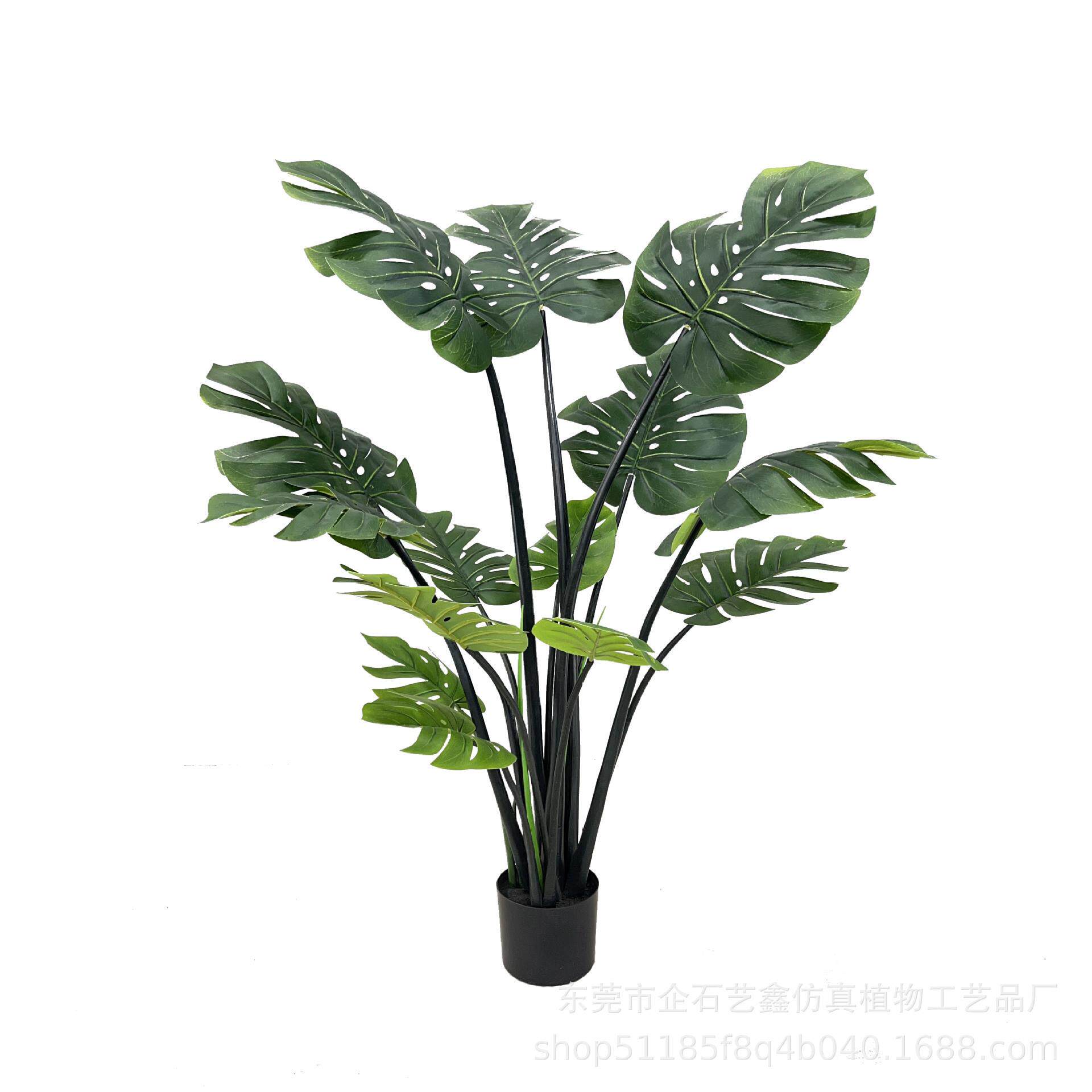 北欧仿真龟背绿植盆栽室内客厅装饰造景落地摆件观景假植物