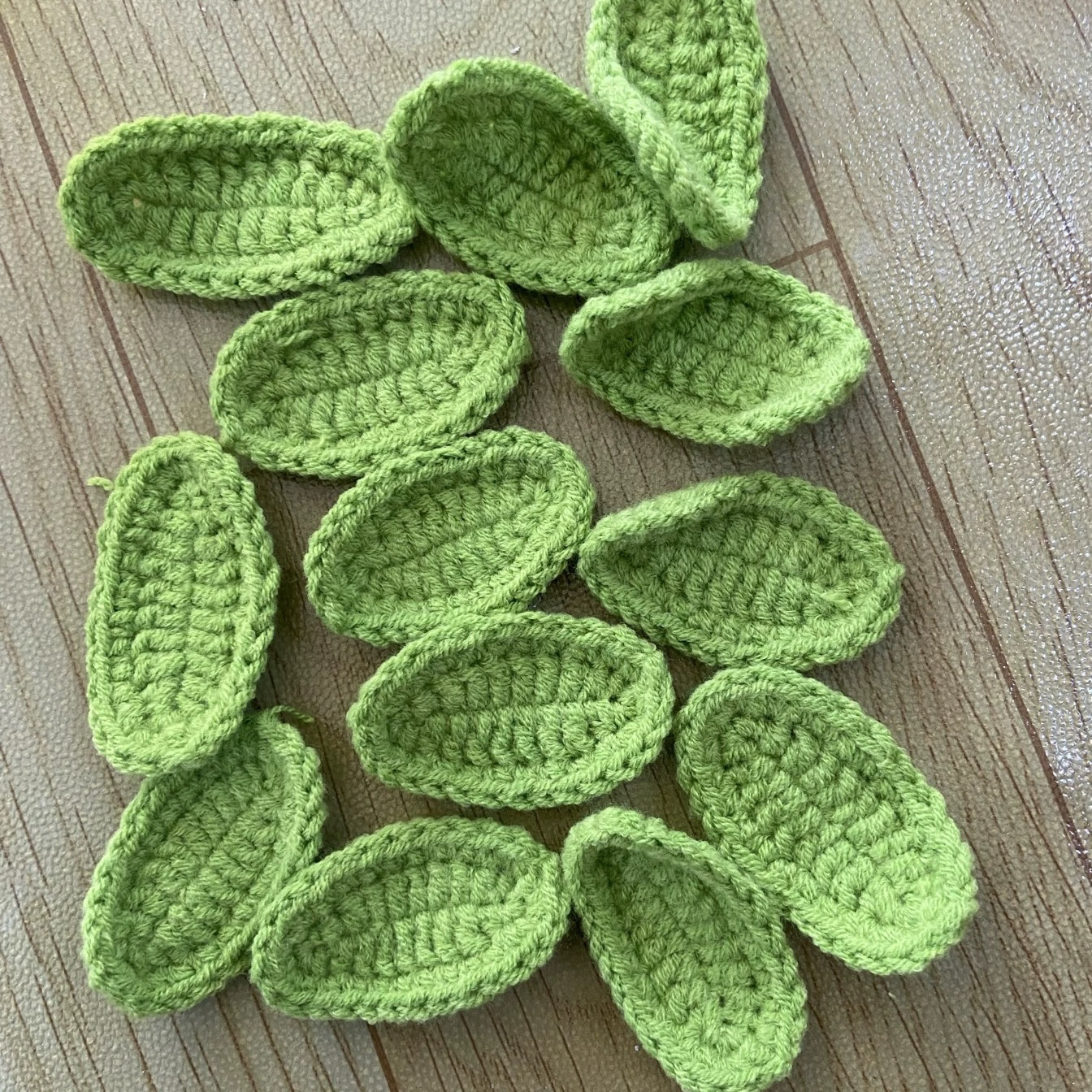 钩织成品叶子diy手工编织11第二圈铁丝向日葵玫瑰花通用