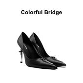 Colorful 铆钉别针组合女士高跟鞋 Bridge Crucifix十字架系列