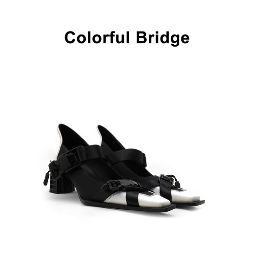 方头中跟单鞋ColorfulBridge
