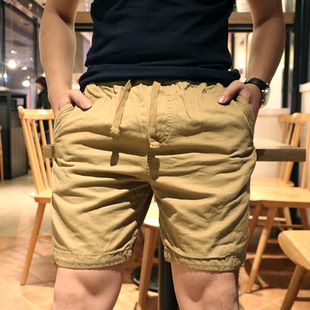 美式工装短裤男夏季纯棉卡其色潮牌运动沙滩裤休闲百搭五分裤宽松