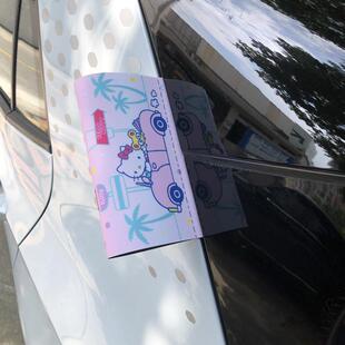 hellokitty汽车贴纸水洗唛标签贴创意车载立体装饰高级感车尾logo