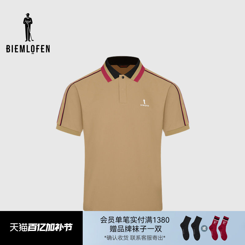 【冷感科技面料】比音勒芬高尔夫春夏男士运动休闲弹力短袖POLO衫