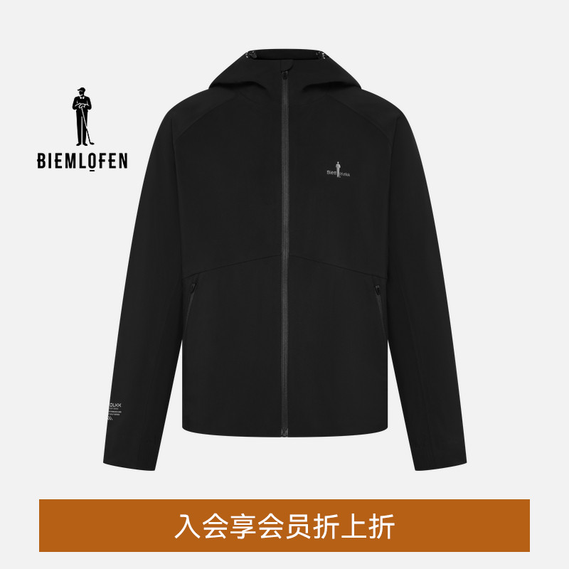 【复合磨毛面料】比音勒芬高尔夫秋男户外防风保暖冲锋衣外套连帽