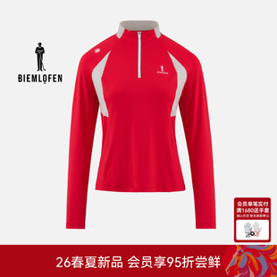 【弹力抗皱】比音勒芬高尔夫2026春新女装小立领长袖运动休闲T恤
