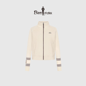 毛织夹克外套 休闲运动条纹袖 比音勒芬高尔夫秋季 女士时尚