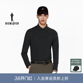 运动休闲百搭长袖 比音勒芬高尔夫秋男士 POLO衫 意大利科技面料