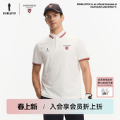 时尚 比音勒芬高尔夫夏男士 休闲运动翻领POLO衫 哈佛联名