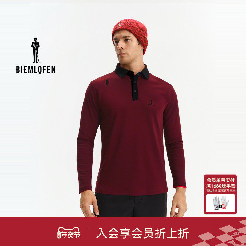 【单向导湿面料】比音勒芬高尔夫2025秋新男士运动休闲长袖POLO衫,运动服/休闲服装,运动POLO衫,淘宝优惠券,粉丝福利购,淘宝优惠卷