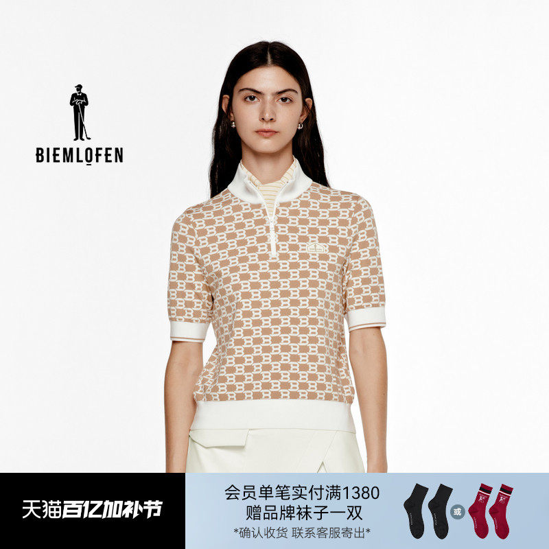 【柔软弹力面料】比音勒芬高尔夫秋女运动休闲短袖POLO衫