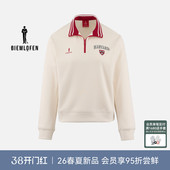 新女弹力运动休闲小立领卫衣 比音勒芬高尔夫2026春季 哈佛联名