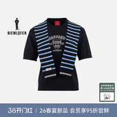 女士时尚 新品 比音勒芬高尔夫2026春季 撞色休闲针织衫 哈佛联名