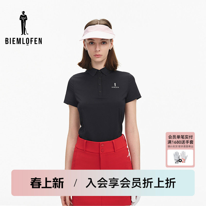 【高密功能面料】比音勒芬高尔夫春女运动休闲弹力舒适短袖POLO衫