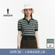 针织衫 比音勒芬高尔夫2025年秋新女士运动休闲条纹短袖 包芯纱