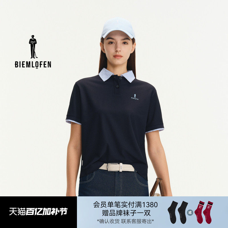 【韩国肌理面料】比音勒芬高尔夫2026春新女士运动休闲短袖polo衫