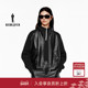 百搭轻软皮衣外套 女士潮酷机车时尚 针织皮 比音勒芬高尔夫秋季