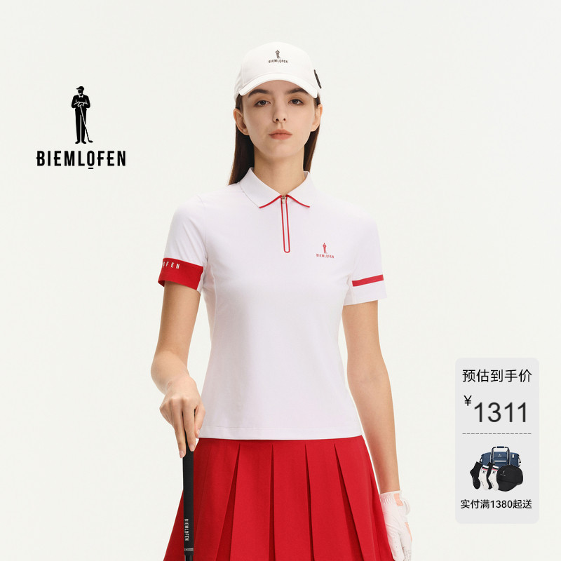 【韩国速干面料】比音勒芬高尔夫2026春夏新女运动休闲短袖POLO衫