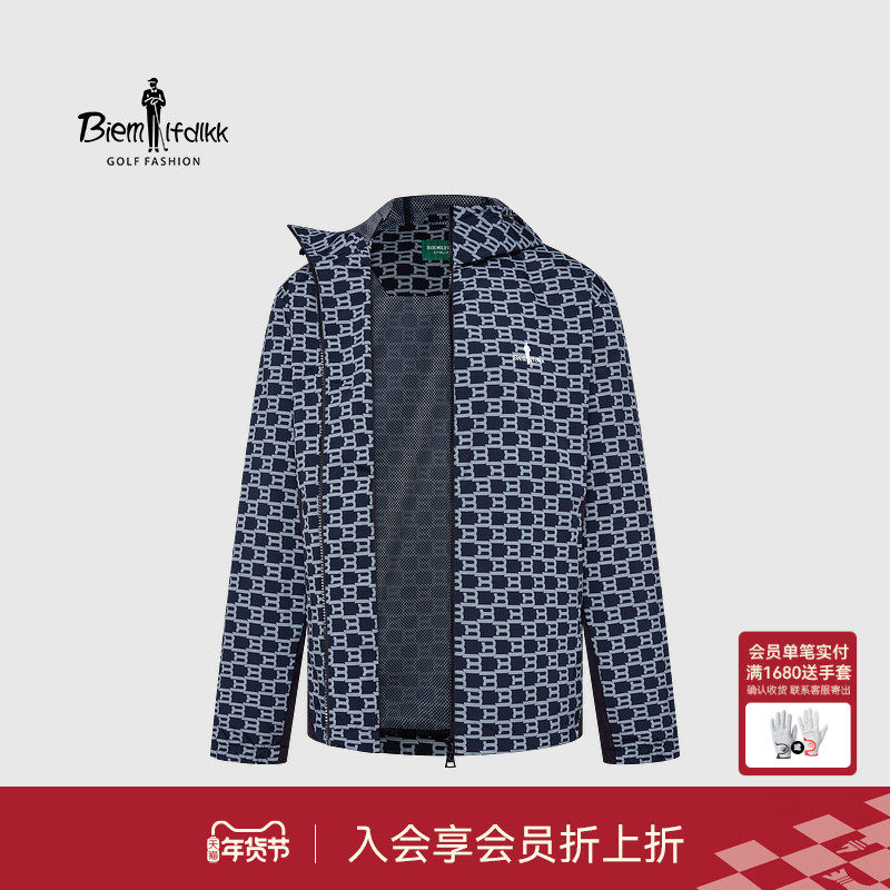 【防风抗皱】比音勒芬高尔夫秋季夹克男老花满印连帽外套,运动/瑜伽/健身/球迷用品,高尔夫上装,淘宝优惠券,粉丝福利购,淘宝优惠卷