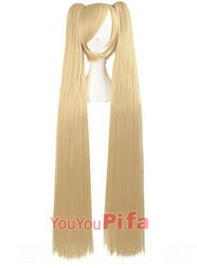 正品v家音未来韶华Vr蓝色e渐变白色尾雪初初音双马蝴蝶结造型cos