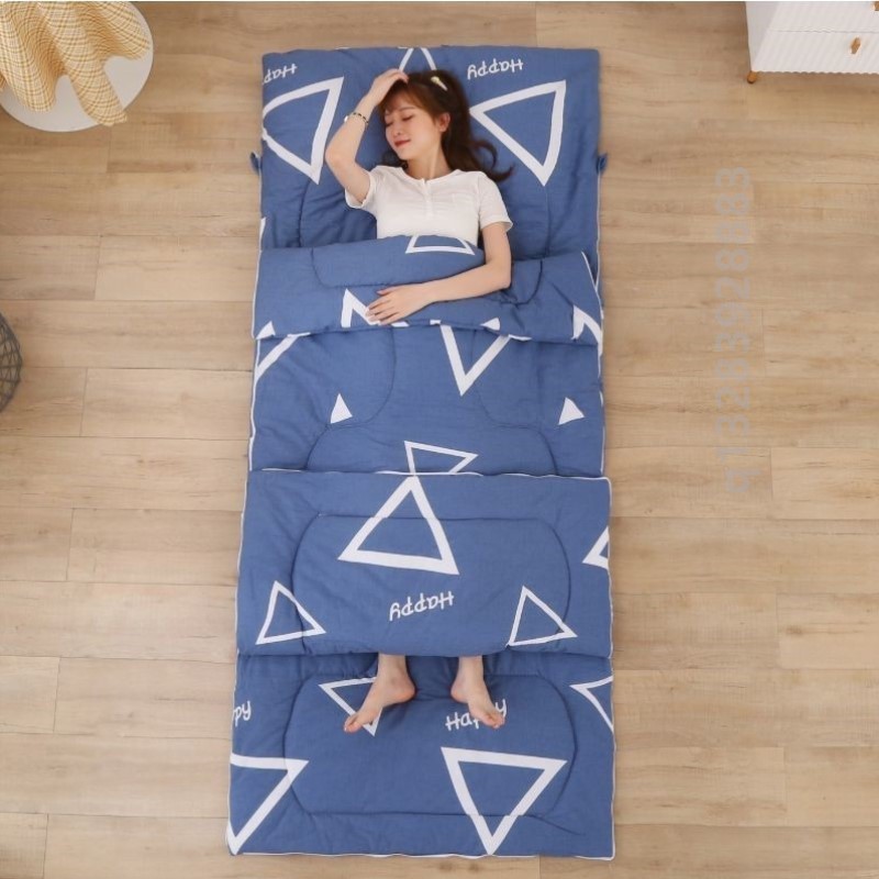 纯棉加厚睡袋成人老年人防踢被办公室午休户外室内保暖秋冬冬季