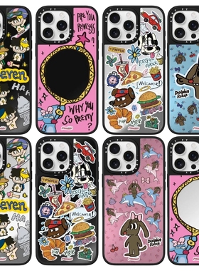 韩火火同款Tipseven iPhone16Promax适用Magsafe苹果15Pro手机壳2.5网格磁吸14网红可爱13卡通12保护套