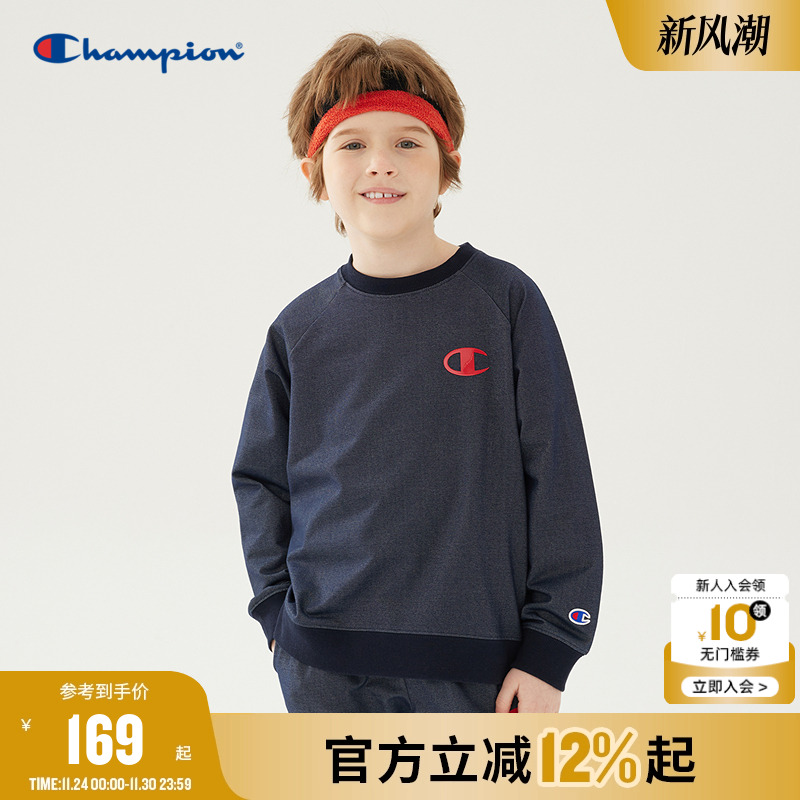 圆领卫衣champion冠军男秋冬