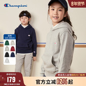 Champion冠军男女儿童装 百搭刺绣连帽卫衣外套 亲子经典 25冬季 新款