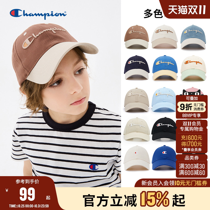 Champion冠军男女童亲子25秋新款户外运动日常休闲棒球帽鸭舌帽子