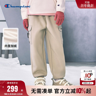 2025冬季 运动卫裤 新款 长裤 潮流户外加绒工装 Champion冠军男女童装