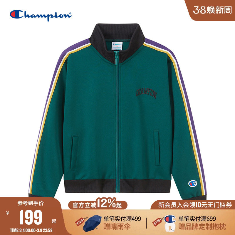 Champion冠军男女童春季潮流日系街头复古拉链运动外套棒球服