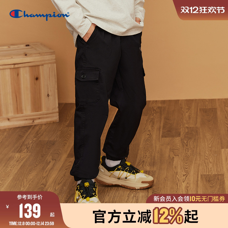Champion冠军工装风弹力带长裤