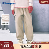 运动卫裤 Champion冠军男女童装 潮流户外加绒工装 长裤 2025冬季 新款