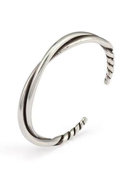 新款925镀银泰手工扭线手镯男潮